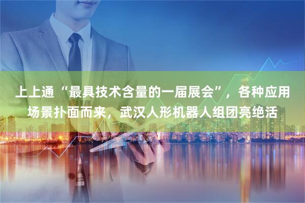 上上通 “最具技术含量的一届展会”，各种应用场景扑面而来，武汉人形机器人组团亮绝活